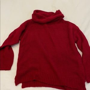 Red turtleneck